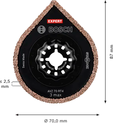EXPERT 3 Max AVZ 70 RT4 Multitoolvoegplaat 70 mm 10-Delig