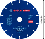 Bosch EXPERT Multi Material hardmetalen doorslijpschijf, 180 x 22,23 mm