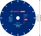 Bosch EXPERT Multi Material hardmetalen doorslijpschijf, 180 x 22,23 mm
