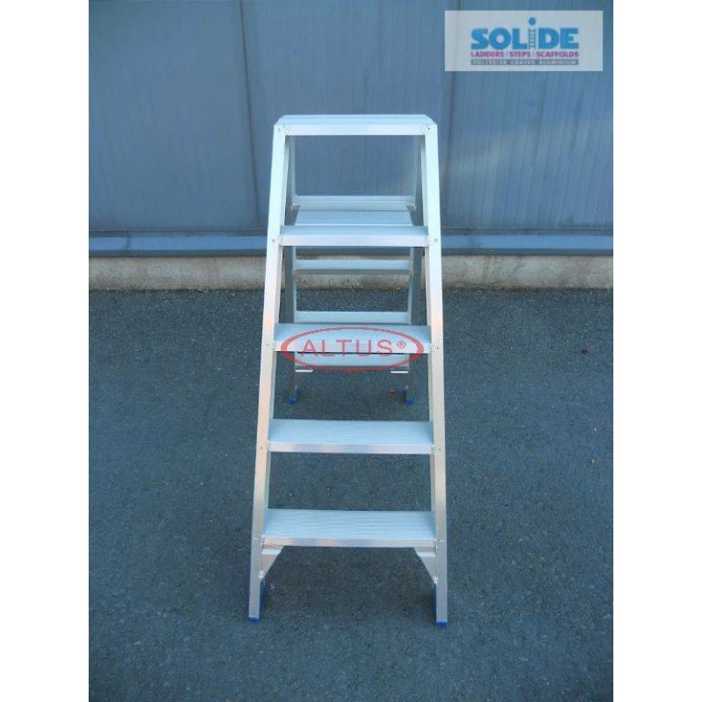 SOLIDE Dubbele trapladder 2x5 treden