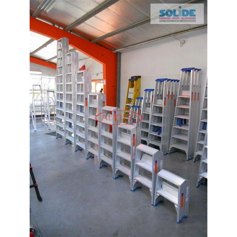 SOLIDE Dubbele trapladder 2x5 treden