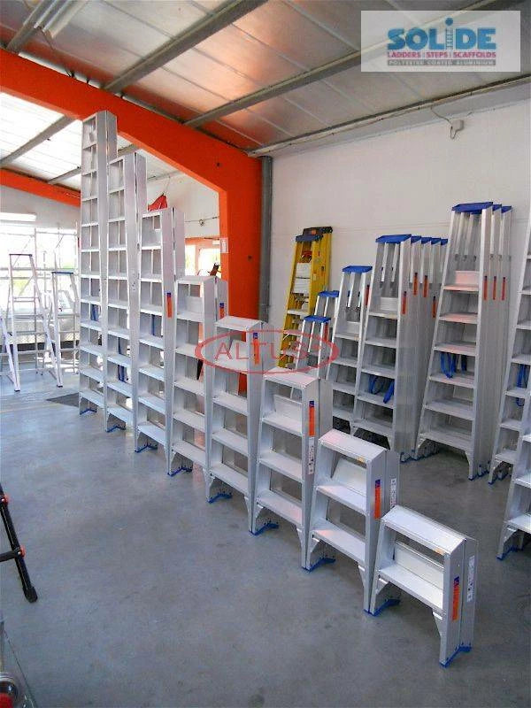 SOLIDE Dubbele trapladder 2x4 treden