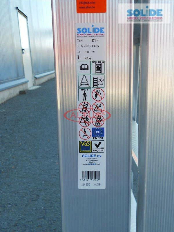 SOLIDE Dubbele trapladder 2x4 treden